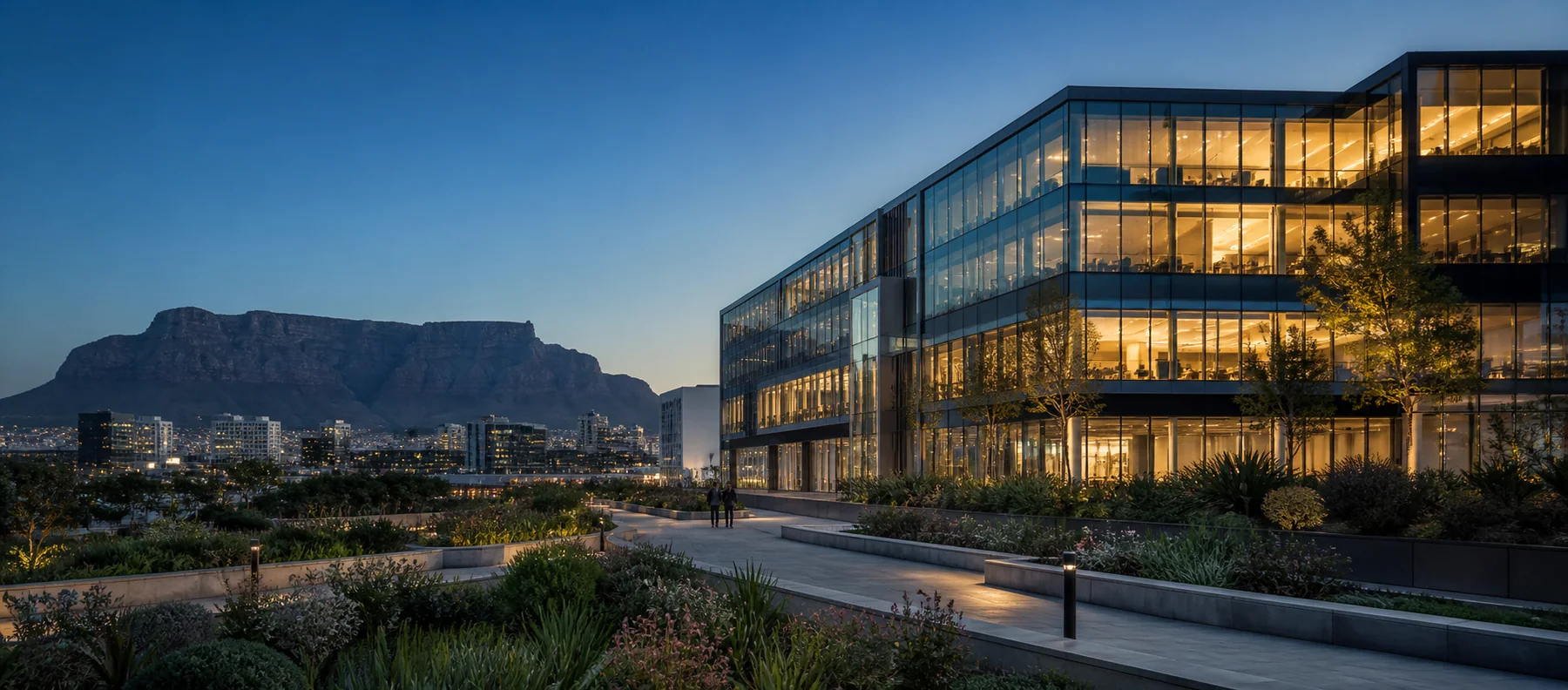 Modern Cape Town office overlooking Table Mountain